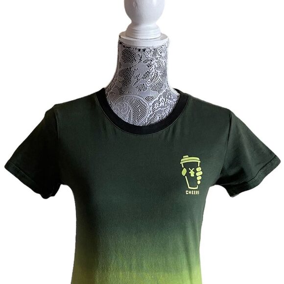2019 Dutch Bros Drink One For Dane Ombre Tee Size Small - Picture 4 of 7